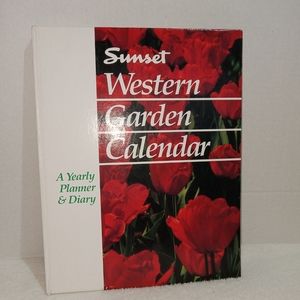 Sunset 1990 Western Garden Calendar A Yearly Planner & Diary Vintage